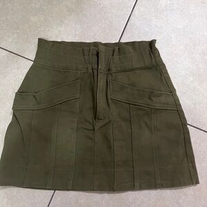 Zara army green skirt